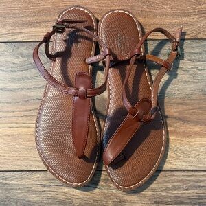 GH Bass Brown Leather Sandals